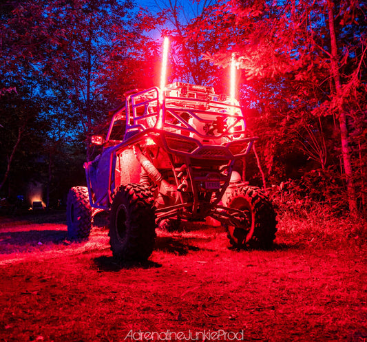 RGB ULTRA FLOW Whip Lights 4 Ft (Pair) - Adrenaline Offroad Outfitters