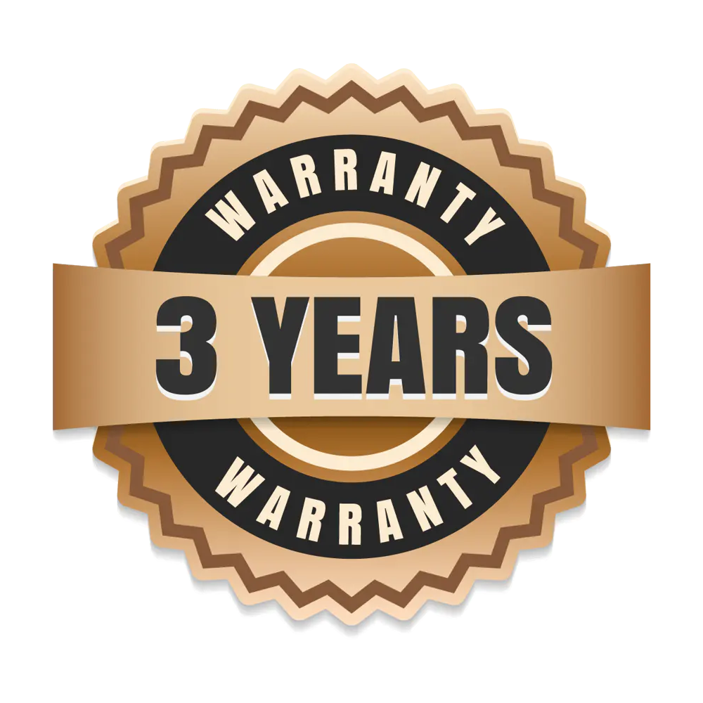 3 Year Warranty
