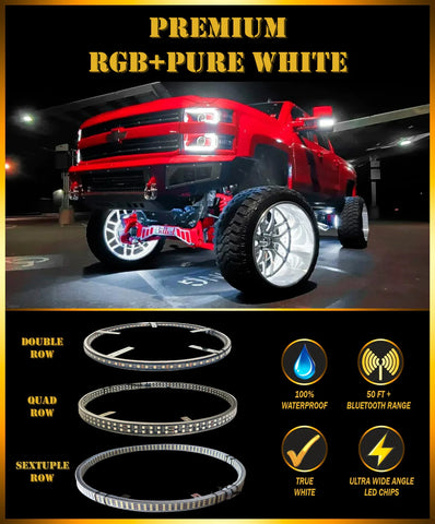Premium RGB+W Wheel Lights