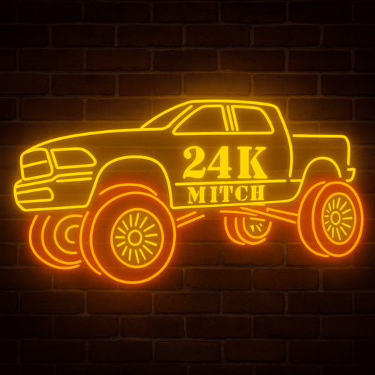 "Your Car Here" Custom Neon LED Signs