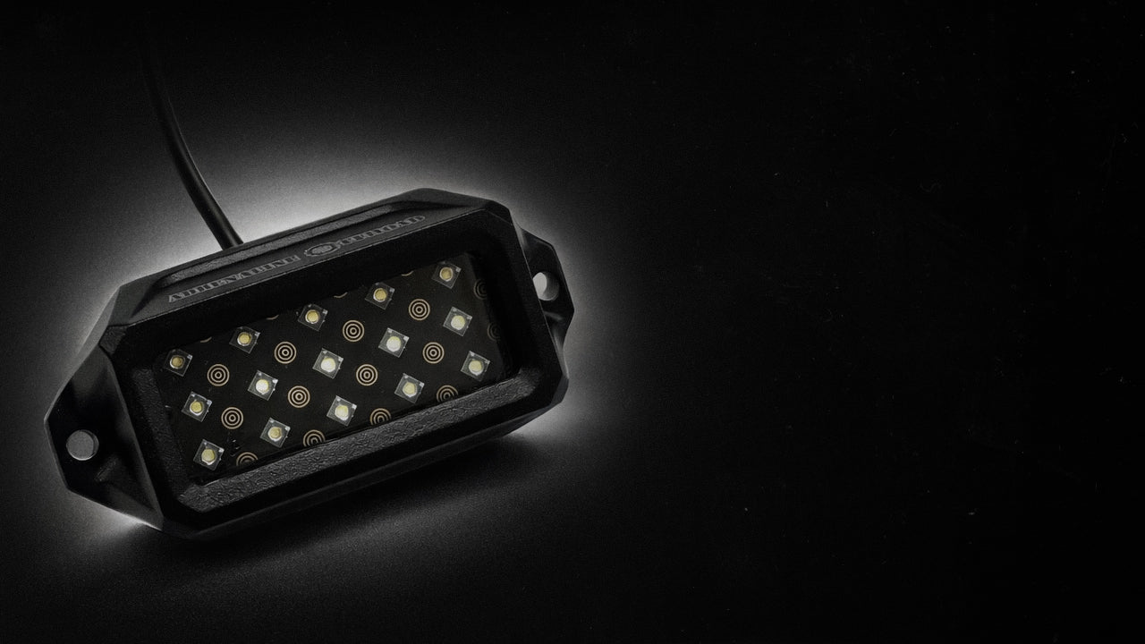 LED light bar on a black background