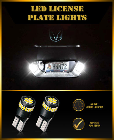 LED License Plate Lights (T10 Single Color) - Adrenaline Offroad Outfitters