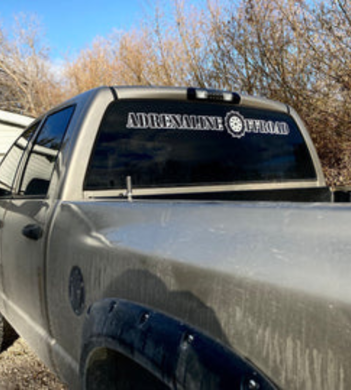 34" Huge Adrenaline Decal (Back Glass) - Adrenaline Offroad Outfitters