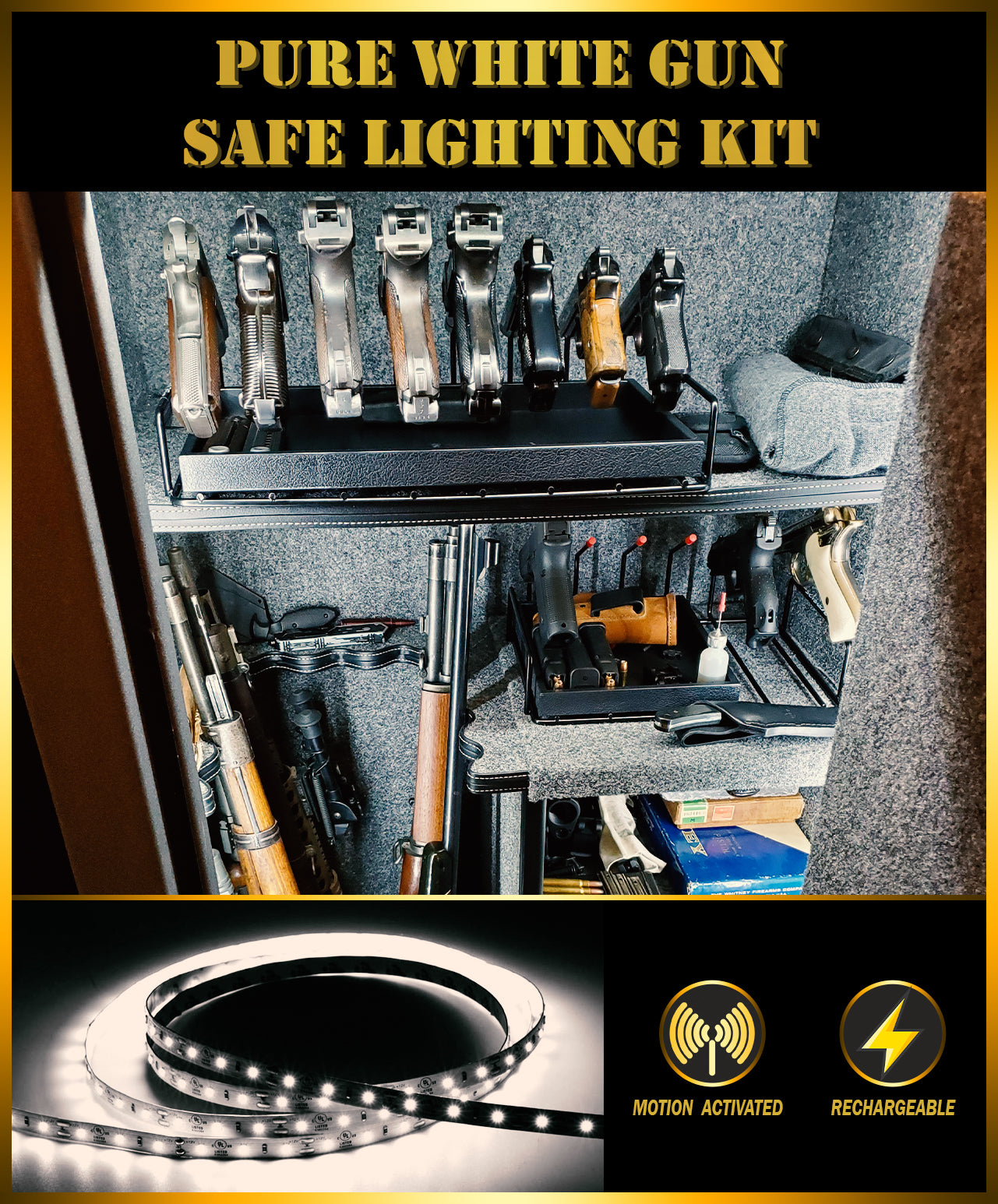 Gun Safe Pure White Lighting Kit – Adrenaline Offroad Outfitters
