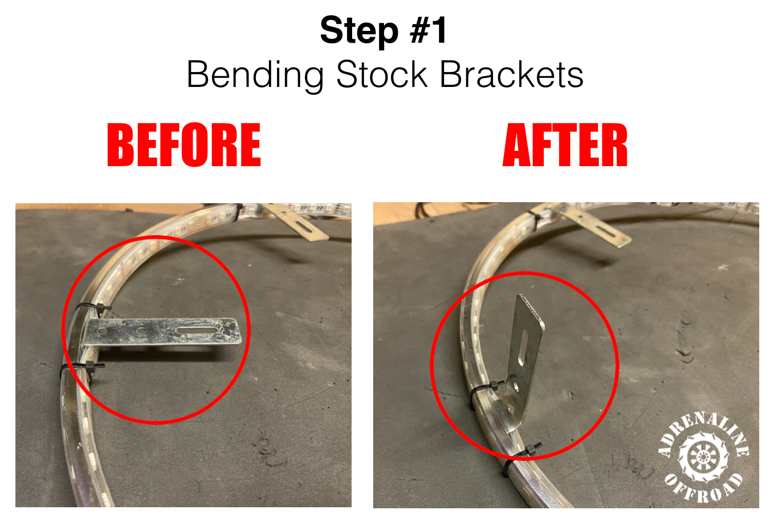 Drum Brake Mounting Kit (Wheel Lights) - Adrenaline Offroad Outfitters