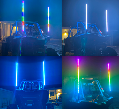 RGB ULTRA FLOW Whip Lights (Pair) - Adrenaline Offroad Outfitters