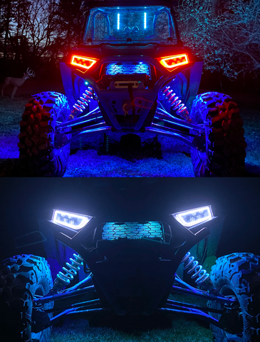 RGB Flow Custom Halo Headlights (Polaris) - Adrenaline Offroad Outfitters