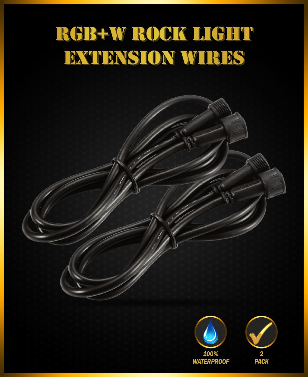 RGB+W Rock Lights Extension Wires (2 Pack) - Adrenaline Offroad Outfitters